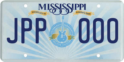 MS license plate JPP000