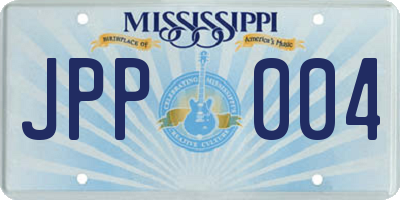 MS license plate JPP004