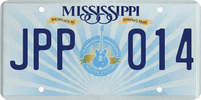 MS license plate JPP014