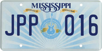 MS license plate JPP016