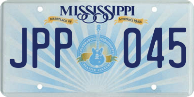 MS license plate JPP045