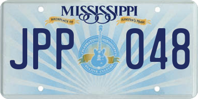 MS license plate JPP048