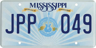 MS license plate JPP049