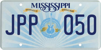 MS license plate JPP050