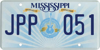 MS license plate JPP051
