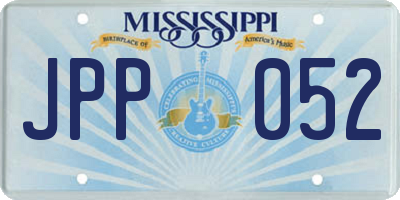 MS license plate JPP052