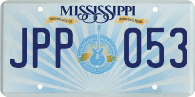 MS license plate JPP053