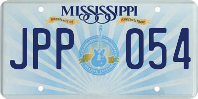MS license plate JPP054