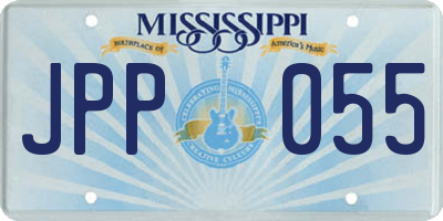 MS license plate JPP055