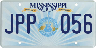 MS license plate JPP056