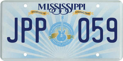 MS license plate JPP059
