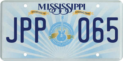 MS license plate JPP065