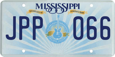 MS license plate JPP066
