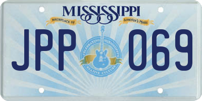 MS license plate JPP069