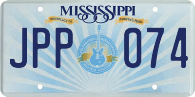 MS license plate JPP074