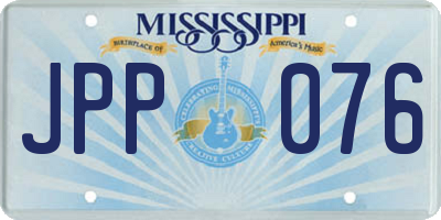 MS license plate JPP076