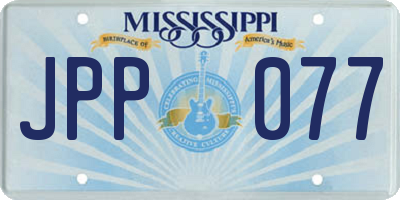 MS license plate JPP077