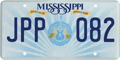 MS license plate JPP082