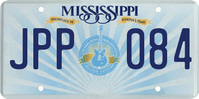 MS license plate JPP084