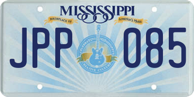 MS license plate JPP085