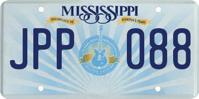 MS license plate JPP088