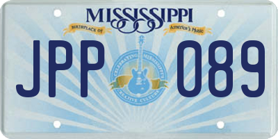 MS license plate JPP089