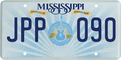 MS license plate JPP090