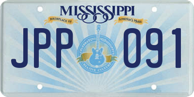 MS license plate JPP091