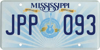 MS license plate JPP093