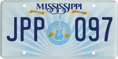 MS license plate JPP097