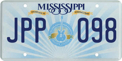 MS license plate JPP098