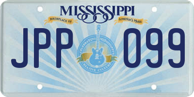 MS license plate JPP099