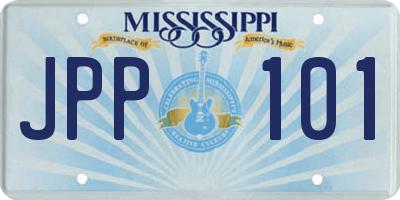 MS license plate JPP101