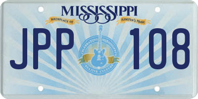 MS license plate JPP108