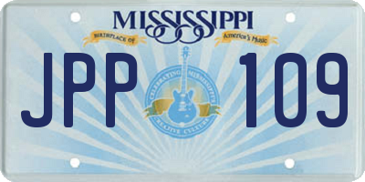 MS license plate JPP109