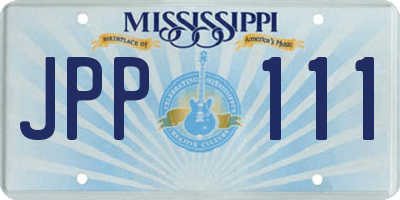 MS license plate JPP111