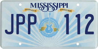 MS license plate JPP112