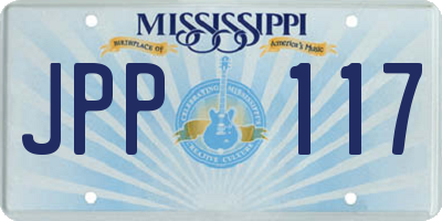 MS license plate JPP117