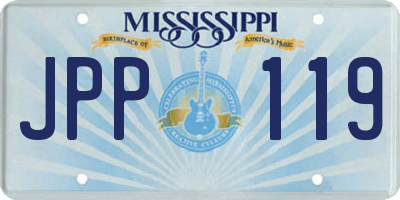 MS license plate JPP119