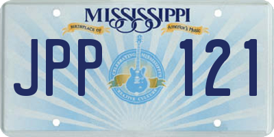 MS license plate JPP121