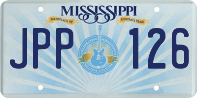 MS license plate JPP126
