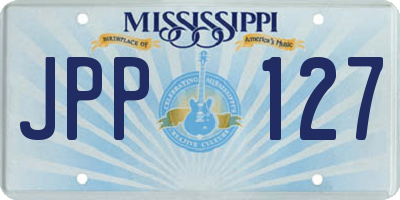 MS license plate JPP127