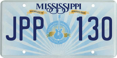 MS license plate JPP130