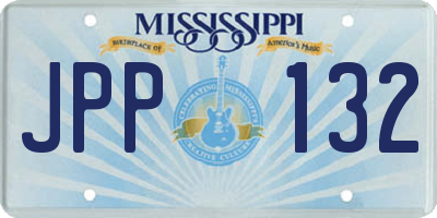 MS license plate JPP132