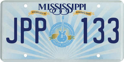 MS license plate JPP133