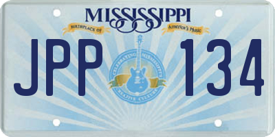 MS license plate JPP134