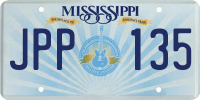 MS license plate JPP135