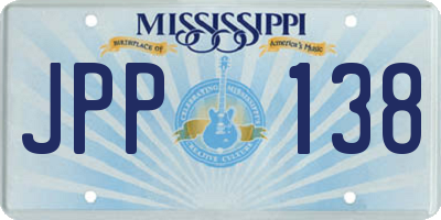 MS license plate JPP138