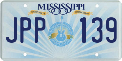 MS license plate JPP139