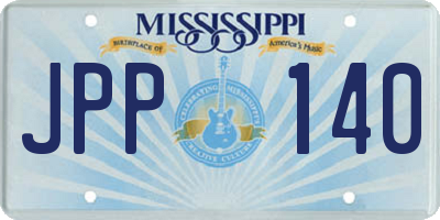 MS license plate JPP140